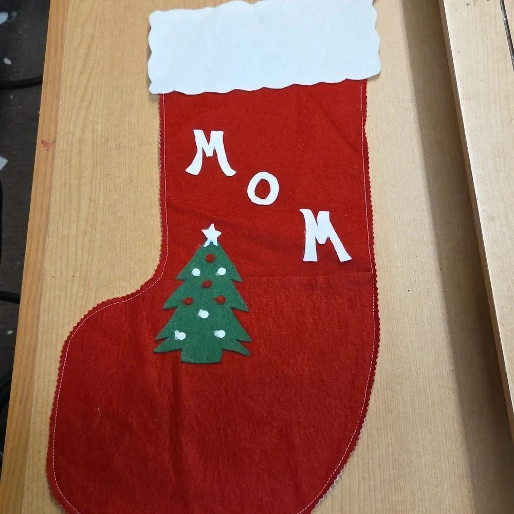 Homemade Mom And Dad Christmas‎ Stockings, Door Knob Covers 7 Stockings